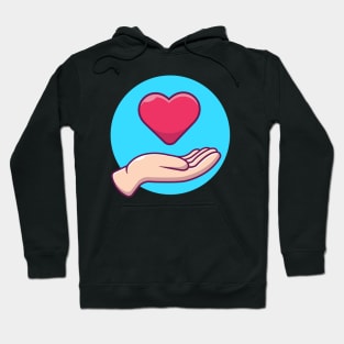 Hand bringing love cartoon Hoodie